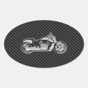Accessoire voor 3D-Mode op de Carbon Harley-motorf Ovale Sticker