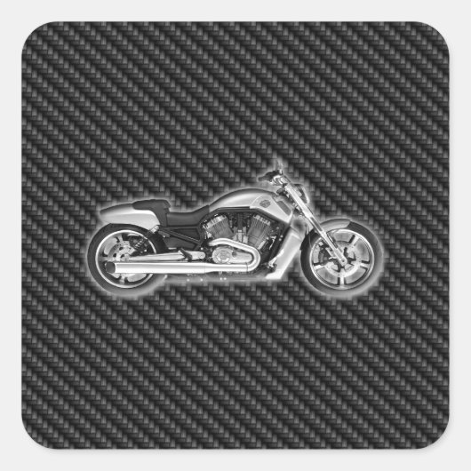 Accessoire voor 3D-Mode op de Carbon Harley-motorf Vierkante Sticker (Voorkant)