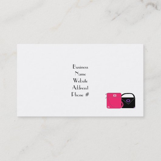 Accessoires Designer Handbag Visitekaartje (Achterkant)