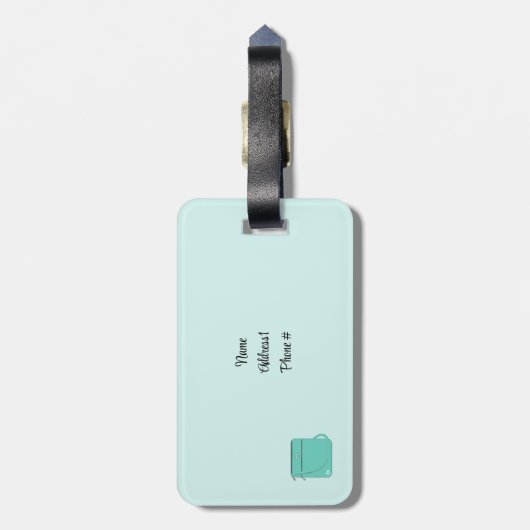 Accessoires Designer Purse Bagagelabel (Achterkant verticaal)