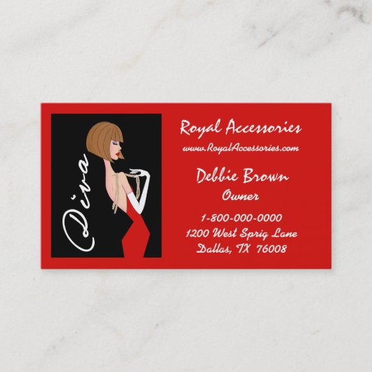 Accessoires en Mode / DIVA-Visitekaartjes Visitekaartje (Voorkant)