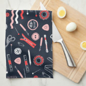 Accessoires keukenhanddoek naaien (Quarter Fold)