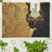 Accessoires met zwarte en goudBunco Theedoek (Gevouwen)