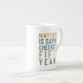 accessoires of geschenk voor 50e verjaardag porselein kop (Voorkant rechts)