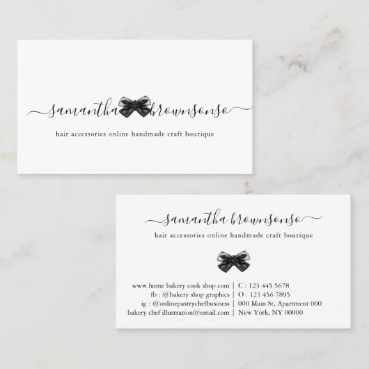 Accessoires online handgemaakte boten visitekaartje (Voorkant / Achterkant)