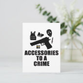 Accessoires op een misdrijf briefkaart (Staand voorkant)