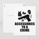 Accessoires op een misdrijf briefkaart (Voorkant / Achterkant)