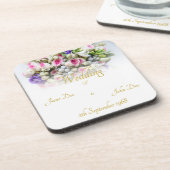 Accessoires van het huwelijk - bruid met een kleur bier onderzetter (Linkerzijde)