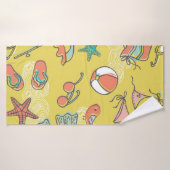 accessoires van het strand. naadloos patroon badhanddoek (Badhanddoek)