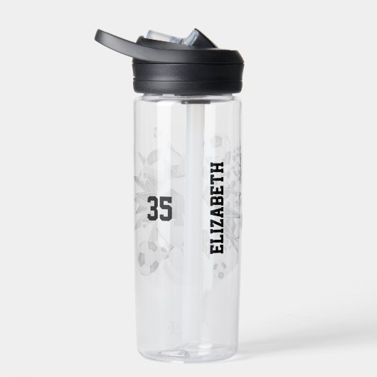 accessoires voetballen en sterren voor meisjes waterfles (Rechts)