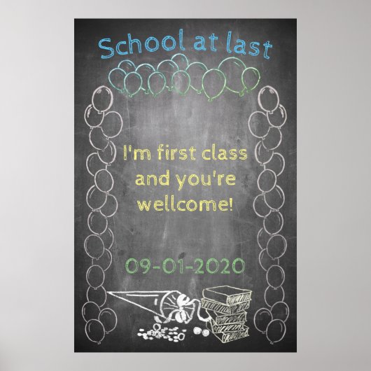 Accessoires voor inschrijving in chalkboardstijl poster (Voorkant)