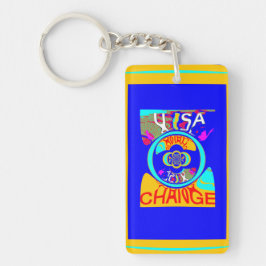 Accessoires voor kleurrijke wijziging, 1-zijdig re sleutelhanger