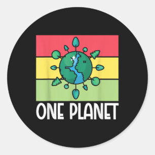 Accessoires voor One Planet Environmental Protecti Ronde Sticker