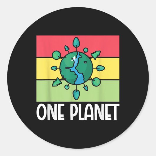 Accessoires voor One Planet Environmental Protecti Ronde Sticker (Voorkant)