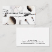 Accessoires voor opmaakpenselen | Cosmetica Visitekaartje (Voorkant / Achterkant)