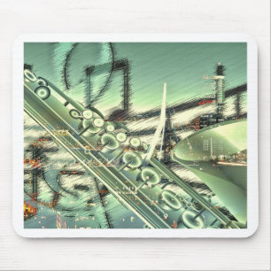 Accessoires voor Saxofone-muziekontwerp - pas aan Muismat