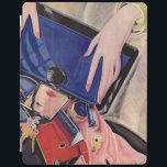 Accessoires voor  schoonheid en Mode iPad Cover<br><div class="desc">Deze levendige,   illustratie komt van een mode magazine uit 1933. Het afbeelding show de inhoud van de handtas van een jonge vrouw,  met inbegrip van sleutels,  make-up,  een spiegel en nog veel meer.</div>