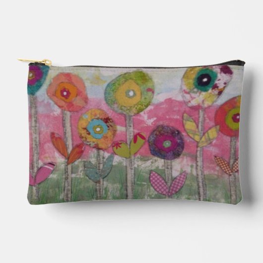 Accessoiretas - Bloemen in gemengde techniek Etui (Voorkant)
