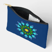 Accessoirezak - Blauwe en Groene Mandala Etui (Open)