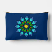 Accessoirezak - Blauwe en Groene Mandala Etui (Voorkant)