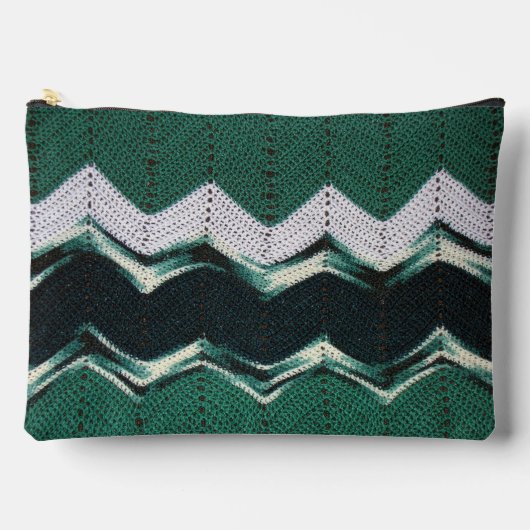 Accessoirezak - Groen rimpelpatroon Etui (Voorkant)