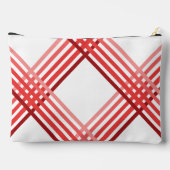 Accessoirezakje - Rode strepen diagonaal gekruist Etui (Achterkant)