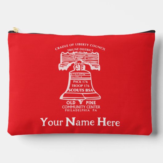 Accessory Pouch Large - Red (Personalized) Etui (Voorkant)