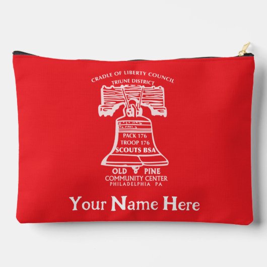 Accessory Pouch Large - Red (Personalized) Etui (Achterkant)