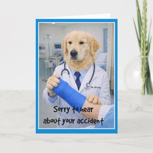 Accident Sorry Get Well Card  CC-1 Kaart (Voorkant)