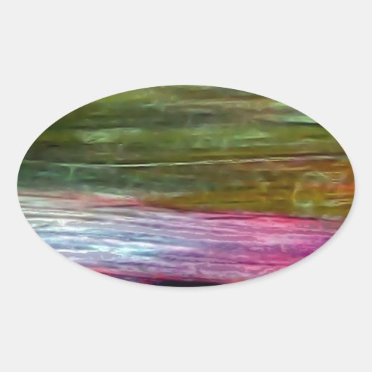 Accidental Art Ovale Sticker (Voorkant)