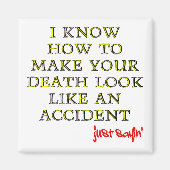 Accidental Death Funny Fridge Magnet Refkoelkast (Voorkant)