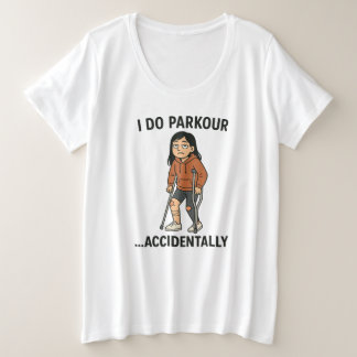 Accidental Parkour Champion Grote Maat T-shirt