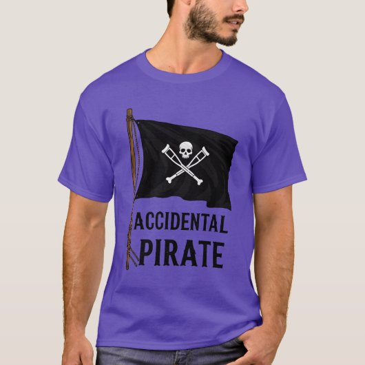 Accidental Pirate Funny Nautical Adventure Humor f T-shirt (Voorkant)