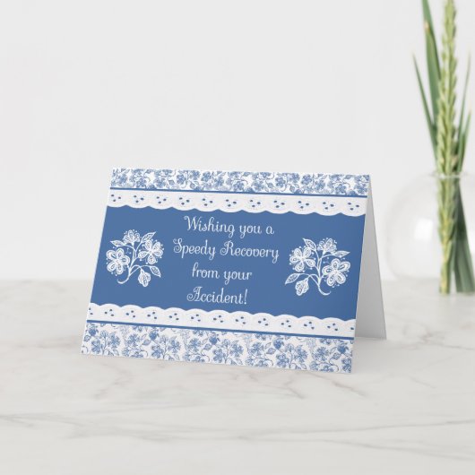 Accidental spoedherstel Floral Faux Lace Card Kaart (Voorkant)