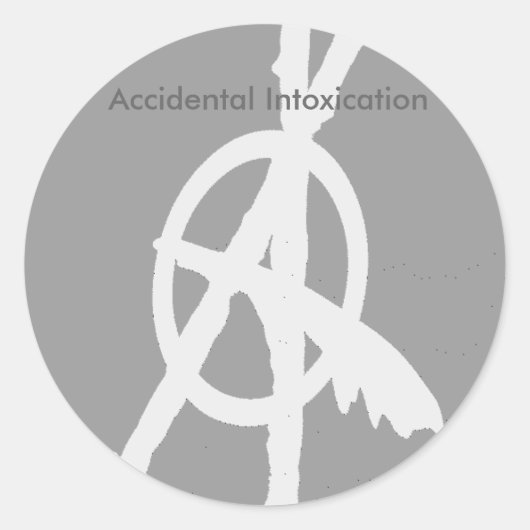 Accidentele intoxicatie ronde sticker (Voorkant)
