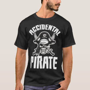 Accidentele piraat been geamputeerd een benen t-shirt
