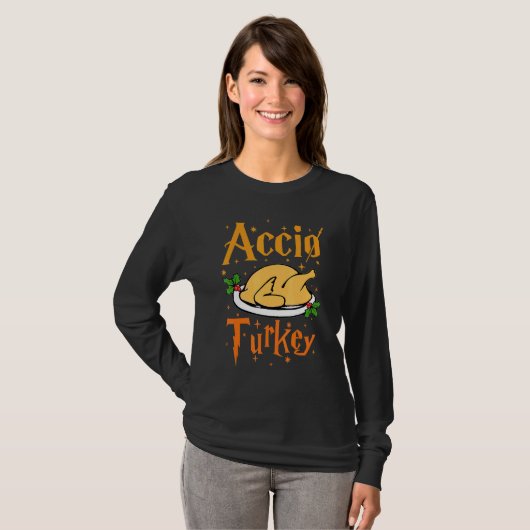 Accio Turkey Thanksgiving  Fall Dinner Family Cost T-shirt (Voorkant volledig)