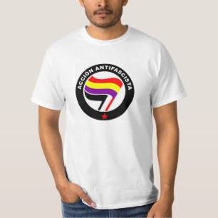 Acción Antifascista antifascistische Spaanse vlag T-shirt