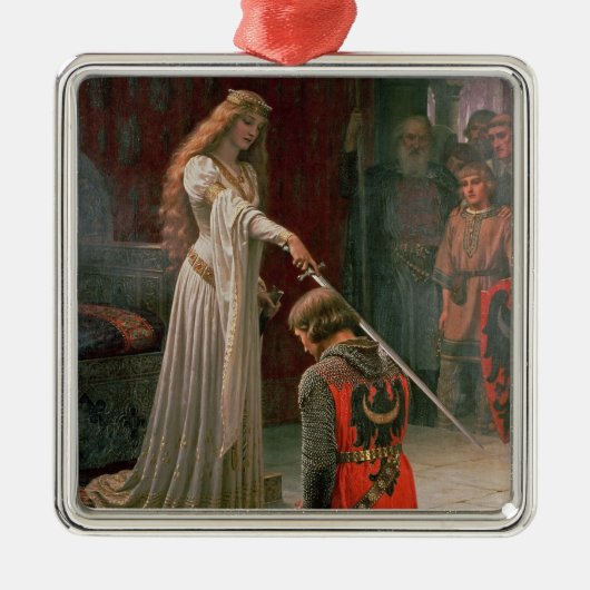 Accolade (door Edmond Blair Leighton) Metalen Ornament (Voorkant)