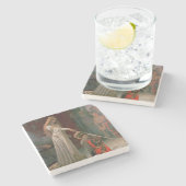 Accolade (door Edmond Blair Leighton) Stenen Onderzetter (Zijkant)