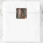 Accolade - Edmond Blair Leighton Middeleeuwen Ridd Vierkante Sticker (Tas)