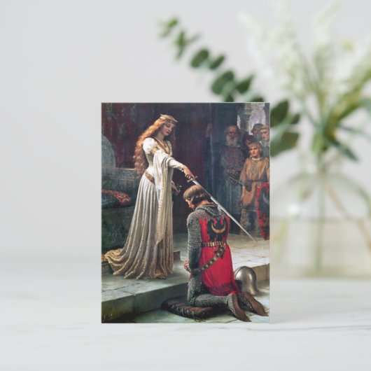 Accolade van Edmund Blair Leighton Briefkaart (Staand voorkant)