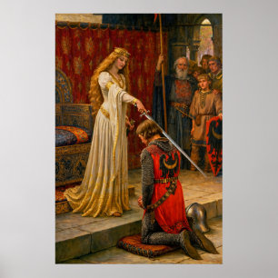 Accolade van Edmund Blair Leighton Poster