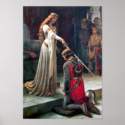 Accolade van Edmund Blair Leighton Poster (Voorkant)