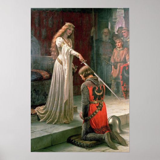Accolade van Edmund Blair Leighton Poster (Voorkant)