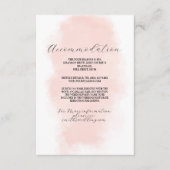 Accommodatie Bruiloft Waterverf Peach Wash Informatiekaartje (Voorkant)