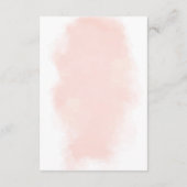 Accommodatie Bruiloft Waterverf Peach Wash Informatiekaartje (Achterkant)