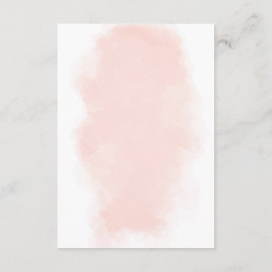 Accommodatie Bruiloft Waterverf Peach Wash Informatiekaartje (Achterkant)