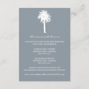 Accommodatie Classy Gray Palm Tree Informatiekaartje