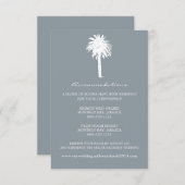 Accommodatie Classy Gray Palm Tree Informatiekaartje (Voorkant / Achterkant)